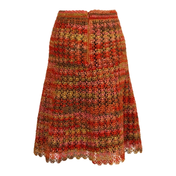 Ghost Mannequin Photograph of Red Knitted Skirt B