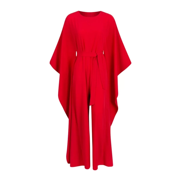 Ghost Mannequin Photograph of Red Ladies Jumpsuit A