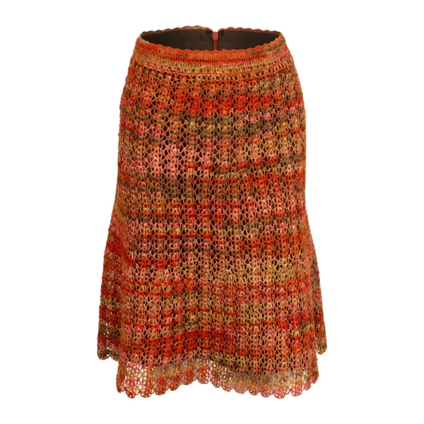 Ghost Mannequin Photograph of Red Knitted Skirt A