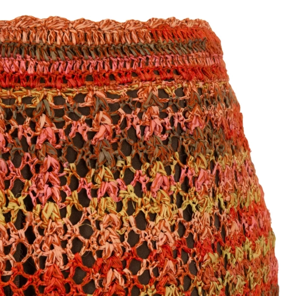 Ghost Mannequin Photograph of Red Knitted Skirt C